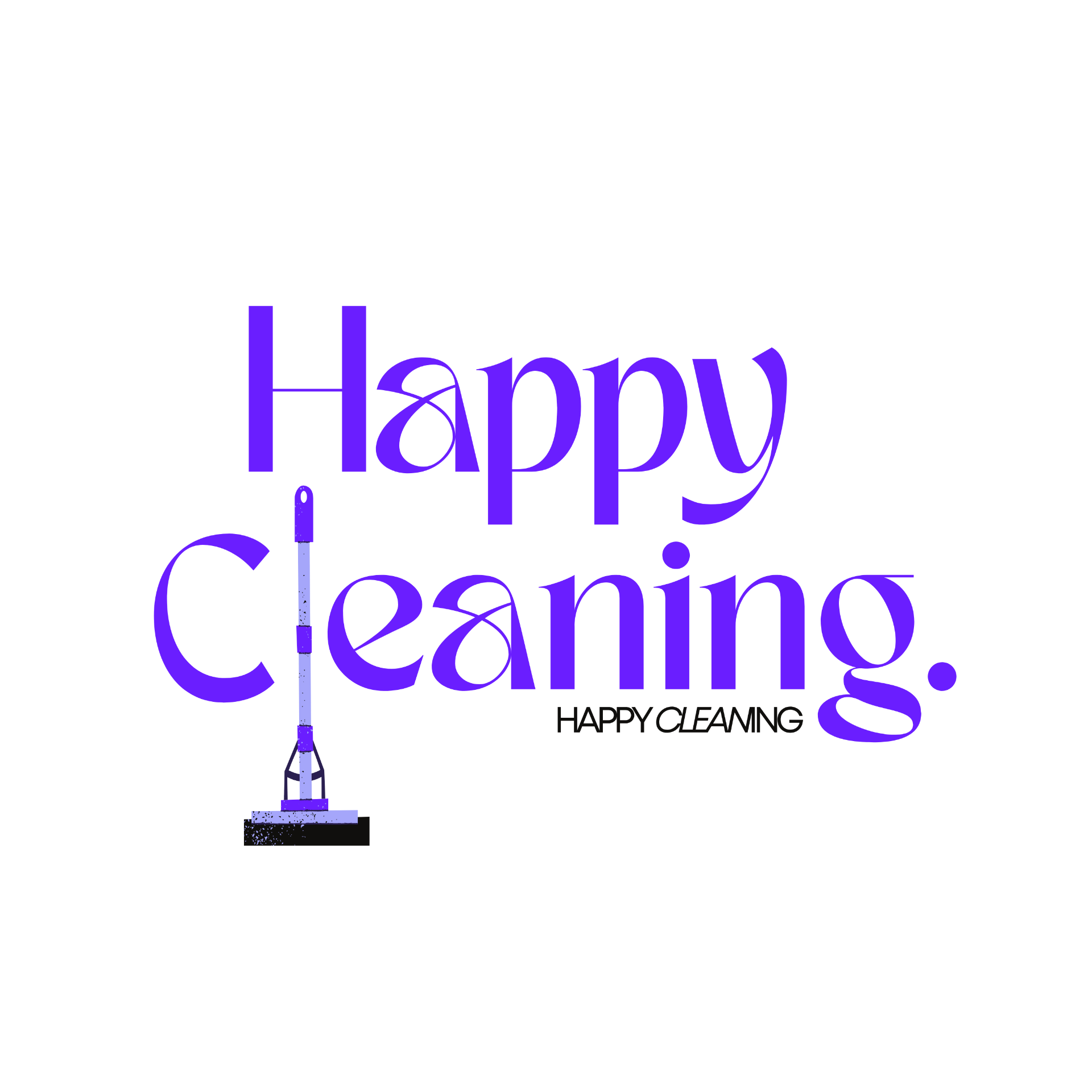 Happy Cleaning logo by emer designs
